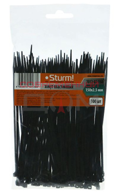 Хомуты Sturm 7012-05-150 150 х 2,5 мм, ПЛАСТМАССОВЫЕ